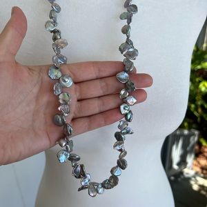 Natural Keshi Pearl Single Strand Necklace